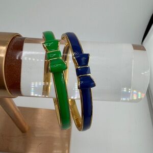 Kate Spade Green and Blue Bow Bracelets